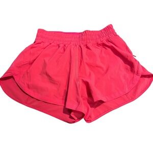 Lululemon Shorts Women Size 8 Track That High-Rise Short 3" Lined Loved Red Pink